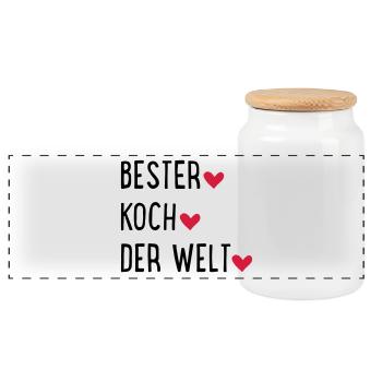 Meilleur cuisinier du monde - Boîte à biscuits avec couvercle en bois - blanc - Devant