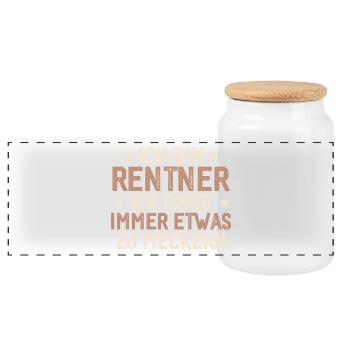 Les retraités ont toujours quelque chose à redire - Boîte à biscuits avec couvercle en bois - blanc - Devant