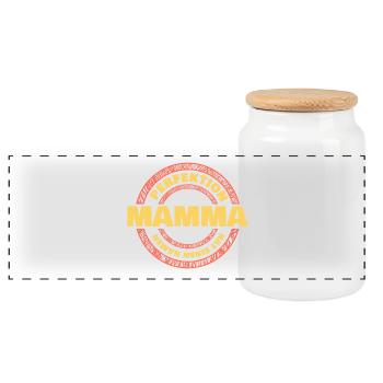 Geschenk für Mama - Panorama Keksdose mit Holzdeckel - Weiß - Vorne