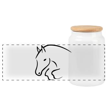 magic13 - Boîte à biscuits avec couvercle en bois - blanc - Devant
