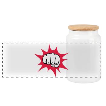 6061912 121799990 Faust - Panorama Keksdose mit Holzdeckel - Weiß - Vorne