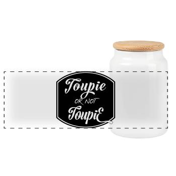 Toupie or not toupie ? Question de menuisier ! - Boîte à biscuits avec couvercle en bois - blanc - Devant