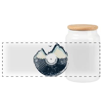 Echo Ridge Mountain Vinyl - Panorama Keksdose mit Holzdeckel - Weiß - Vorne