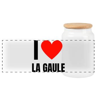 j'aime la France, je suis Français - Boîte à biscuits avec couvercle en bois - blanc - Devant