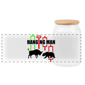 Trading Shirt Hanging Man R6Z - Panorama Keksdose mit Holzdeckel - Weiß - Vorne