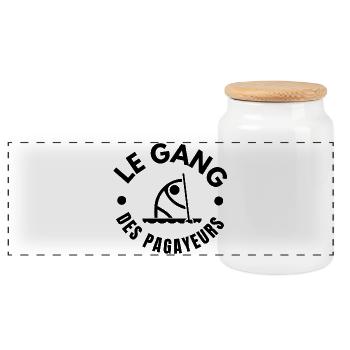 paddle, fan de paddle, pagayer, SUP - Boîte à biscuits avec couvercle en bois - blanc - Devant