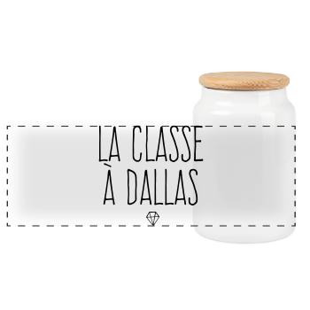 La classe à Dallas - Boîte à biscuits avec couvercle en bois - blanc - Devant