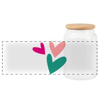 PAAR. ICH HABE GERADE GEHEIRATET. Junggesellinnenabschied. VALENTINSTAG. MARIES - Panorama Keksdose mit Holzdeckel - Weiß - Vorne