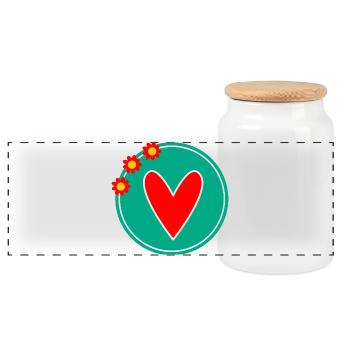 VALENTINSTAG. Junggesellinnenabschied. ICH LIEBE DICH. ICH LIEBE DICH. LIEBE - Panorama Keksdose mit Holzdeckel - Weiß - Vorne