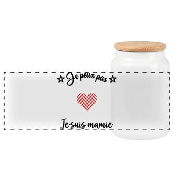 OMA. MUTTERTAG. ALLES GUTE ZUM OMA-TAG. ICH LIEBE DICH - Panorama Keksdose mit Holzdeckel - Weiß - Vorne
