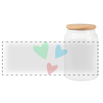 MERCI. MAÎTRESSE. MAÎTRE. MERCI MAÎTRESSE - Boîte à biscuits avec couvercle en bois - blanc - Devant