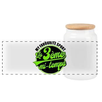 La 3ème Mi-Temps - Boîte à biscuits avec couvercle en bois - blanc - Devant