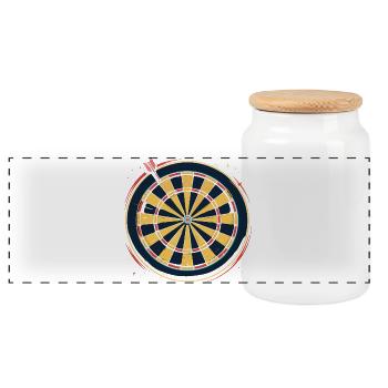Graphiques Dart - Boîte à biscuits avec couvercle en bois - blanc - Devant