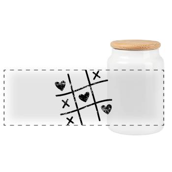 Valentinstag Valentinstag Valentinstag - Panorama Keksdose mit Holzdeckel - Weiß - Vorne