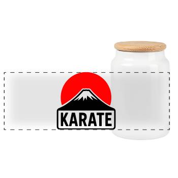 Fuji-San - Boîte à biscuits avec couvercle en bois - blanc - Devant