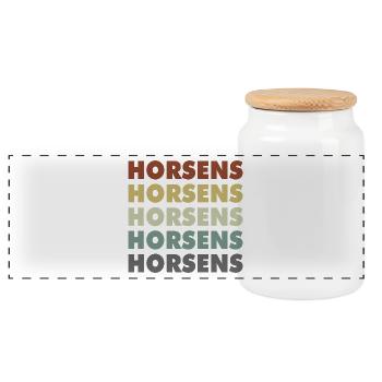 Horsens - Denmark - Dänemark - Skandinavien - Panorama Keksdose mit Holzdeckel - Weiß - Vorne
