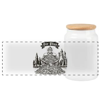 Sir Plus Chevalier Drôle Renaissance Faire Hommes GN - Boîte à biscuits avec couvercle en bois - blanc - Devant