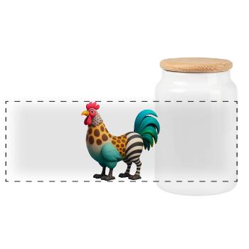 HYBRID ANIMAL - baby & kids - Panoramic Cookie Jar with Wooden Lid - white - Front