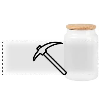 piolet - Boîte à biscuits avec couvercle en bois - blanc - Devant