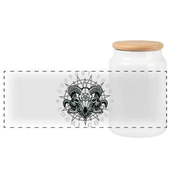 Hexenzirkel Unterstütz deinen lokalen Hexenzirkel  - Panorama Keksdose mit Holzdeckel - Weiß - Vorne