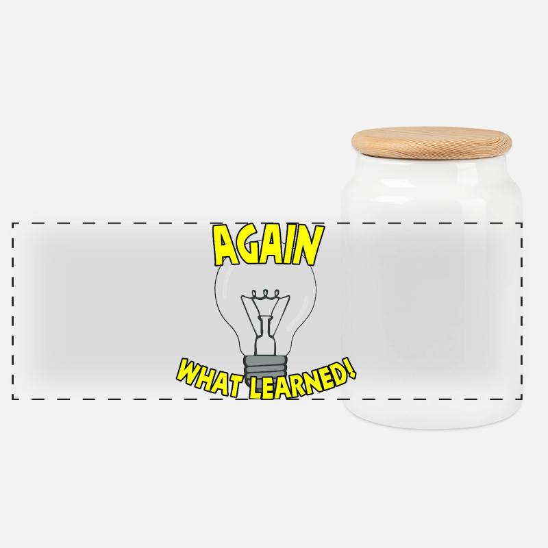 Encore une fois, qu’est-ce que j’ai appris - Boîte à biscuits avec couvercle en bois - blanc