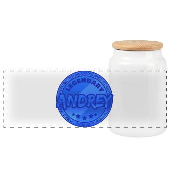 Andrey - Panorama Keksdose mit Holzdeckel - Weiß - Vorne