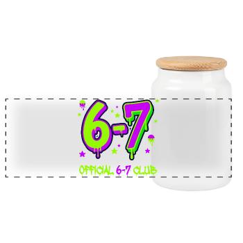 Official 6-7 Club - Panorama Keksdose mit Holzdeckel - Weiß - Vorne