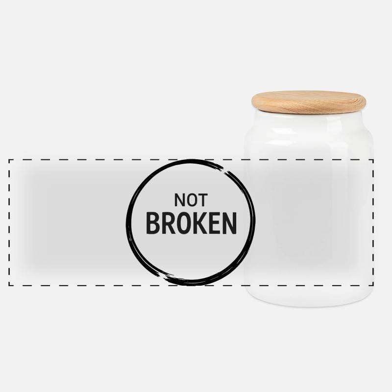 Not Broken Resilience Tee - Panorama Keksdose mit Holzdeckel - Weiß
