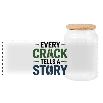 Chiropractor Every Crack Tells A Story Profession - Panoramic Cookie Jar with Wooden Lid - white - Front