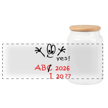 Back to school 2026 Abitur ? - Panoramic Cookie Jar with Wooden Lid - white - Front