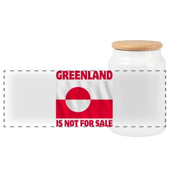 Grönland, Grönland, Arktis, Nuuk - Panorama Keksdose mit Holzdeckel - Weiß - Vorne