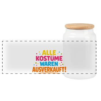 HGHGHGFGFG - Panoramic Cookie Jar with Wooden Lid - white - Front