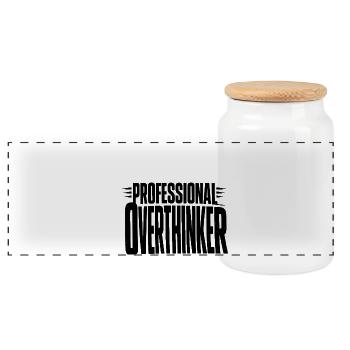 professional Overthinker Bold - Panorama Keksdose mit Holzdeckel - Weiß - Vorne