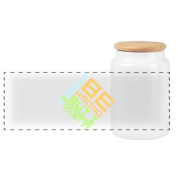 I Might Be Wrong But I Doubt It Funny Sarcastic - Panoramic Cookie Jar with Wooden Lid - white - Front