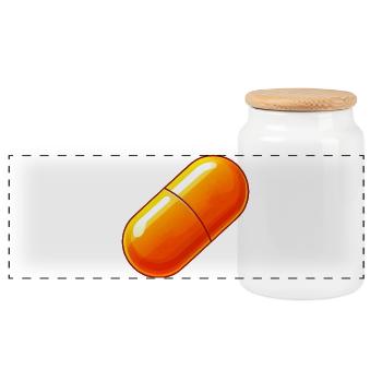 Expansion de la conscience de la pilule orange Bitcoin - Boîte à biscuits avec couvercle en bois - blanc - Devant