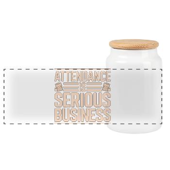 La présence des professeurs principaux est un véritable enseignant - Boîte à biscuits avec couvercle en bois - blanc - Devant