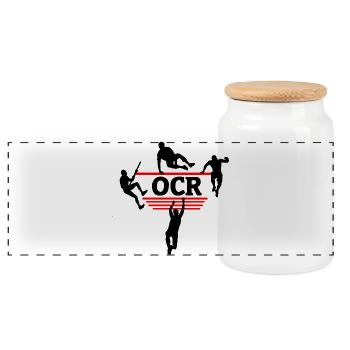 Force OCR – Conception de la focalisation des obstacles - Boîte à biscuits avec couvercle en bois - blanc - Devant