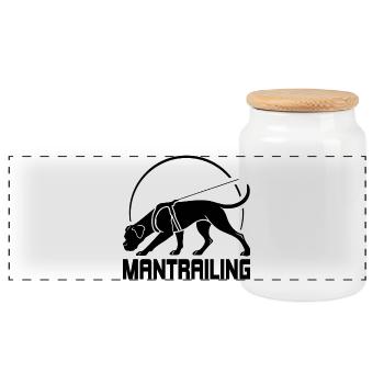 Boxer Mantrailing Hundesport Hunde Wilsigns - Panorama Keksdose mit Holzdeckel - Weiß - Vorne