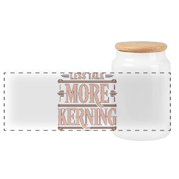 Designer graphique Moins parler Plus Designer de branding - Boîte à biscuits avec couvercle en bois - blanc - Devant