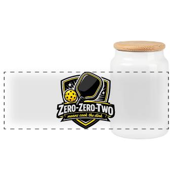 Conception de la victoire Zero-Zero-Zero-Two - Boîte à biscuits avec couvercle en bois - blanc - Devant
