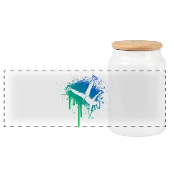 Hip-Hop-Tanz Geschenkidee für die Hip-Hop-Tänzerin - Panorama Keksdose mit Holzdeckel - Weiß - Vorne