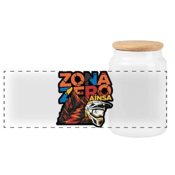 Casque Zona Zero Aínsa MTB Neo-Brutalism - Boîte à biscuits avec couvercle en bois - blanc - Devant