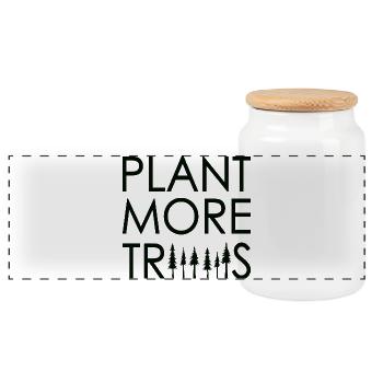 Changement climatique Protection du climat Arbre Nature Cool Dicton - Boîte à biscuits avec couvercle en bois - blanc - Devant