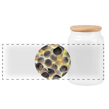 Fruit cosmique congelé - Boîte à biscuits avec couvercle en bois - blanc - Devant