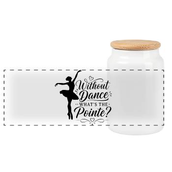 Cadeau pour danseur de ballet et professeur de ballet - Boîte à biscuits avec couvercle en bois - blanc - Devant