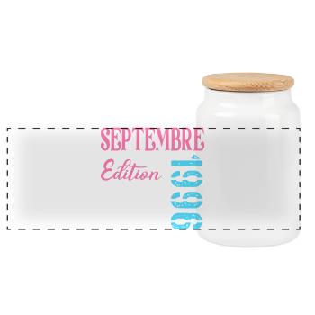 Français 30e Anniversaire, Septembre 1996 - Boîte à biscuits avec couvercle en bois - blanc - Devant