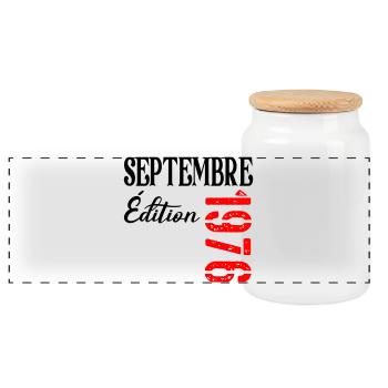 France 50e Anniversaire Septembre 1976 - Boîte à biscuits avec couvercle en bois - blanc - Devant