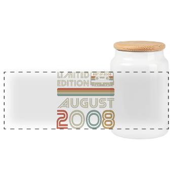 Kassette | Best of August 2008 | Limited Edition - Panorama Keksdose mit Holzdeckel - Weiß - Vorne