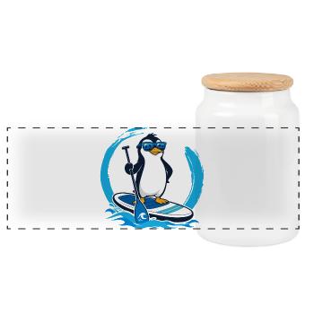 Cartoons SUP Paddleboard Board Stand Up Paddle - Panoramic Cookie Jar with Wooden Lid - white - Front