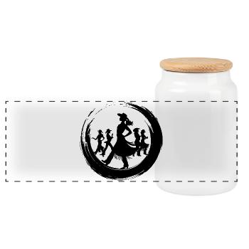Line Dance Love - Panorama Keksdose mit Holzdeckel - Weiß - Vorne